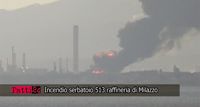 PATTI24 TV ON DEMAND – Riprese incendio raffineria Mediterranea di Milazzo alle ore 08.00 del 27 settembre 2014