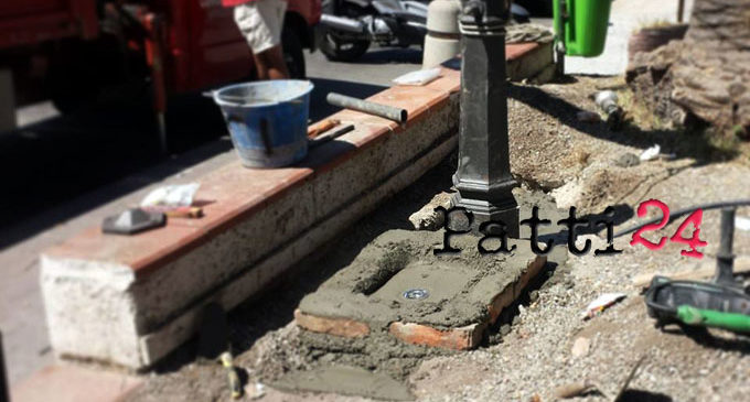 PATTI – In città ritornano le fontane, veri pezzi di storia cittadina