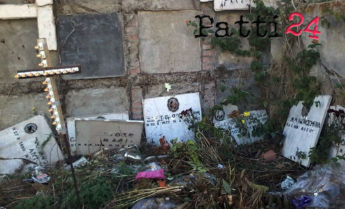 PATTI – Cimitero, odori nauseabondi e lapidi abbandonate tra gli sfalci. L’indignazione trova sfogo sui social