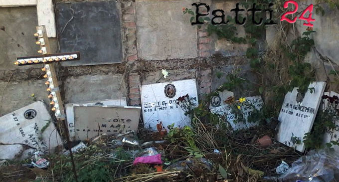 PATTI – Cimitero, odori nauseabondi e lapidi abbandonate tra gli sfalci. L’indignazione trova sfogo sui social