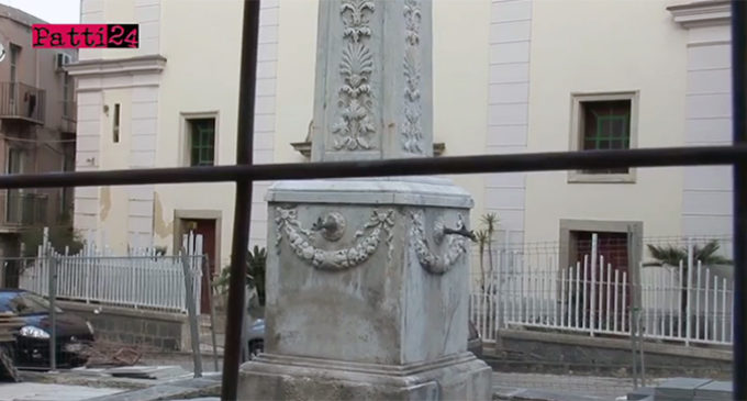 PATTI – Completati i lavori in piazza Niosi e vie adiacenti. Rimane il restauro della storica ”Fontana del Calice”