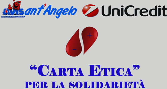 SANT’ANGELO DI BROLO – Sarà presentata lunedì 9 febbraio la convenzione tra UniCredit e AVIS Comunale Sant’Angelo, inserita nel progetto ”Carta Etica”