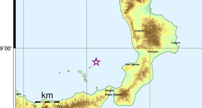 ISOLE EOLIE – Forte Scossa di Magnitudo Richter 4.7 alle Isole Eolie alle 09:52:25