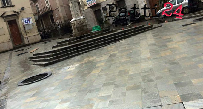 PATTI – Ecco a voi la nuova piazza Niosi, terminati i lavori di rivestimento