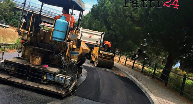 PATTI – Completati i lavori di bitumazione all’ingresso della frazione Marina