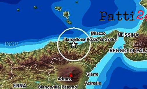 PATTI – Terremoto,  magnitudo 2.5 Richter avvertito nella zona di Patti, Tindari e Oliveri
