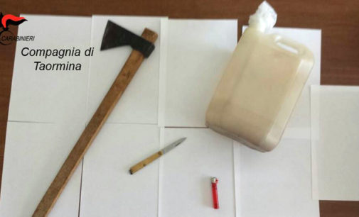 TAORMINA – Minaccia benzinaio con un’ascia e tenta di dare fuoco al distributore