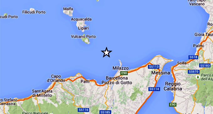 MILAZZO – Stamani, avvertita lieve scossa sismica di magnitudo 2.2 con epicentro a 29 km da Milazzo