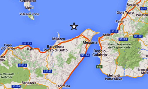 VILLAFRANCA TIRRENA – SPADAFORA – Lieve sisma di magnitudo 2.7 ad una profondità di 63 km