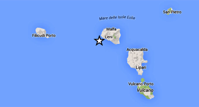 ISOLE EOLIE – Un terremoto di magnitudo 3.4 è stato registrato alle 13:17:17 alle Isole Eolie