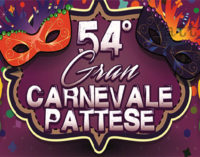 PATTI – 54° Gran Carnevale Pattese… si inizia il 5 febbraio con la prima sfilata dei carri allegorici e dei gruppi mascherati