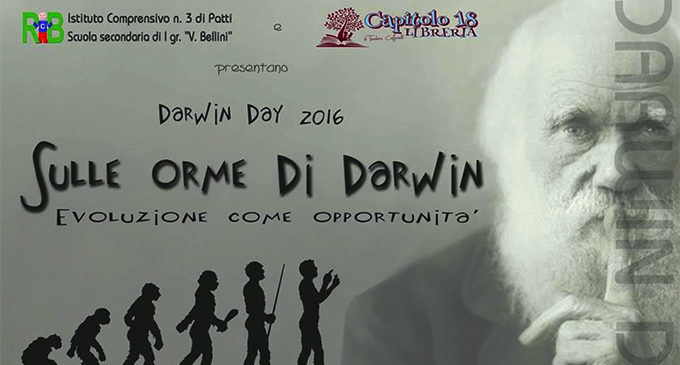 PATTI – Sabato il ”Darwin Day” in onore di Charles Darwin negli spazi della libreria ”Capitolo 18” su iniziativa dell’I.C. ”Lombardo Radice”