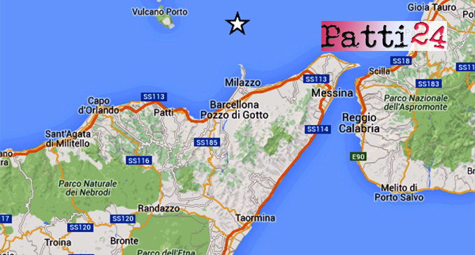 MILAZZO – Lieve sisma di magnitudo ML 2.5 con epicentro in mare a 14 km da Milazzo
