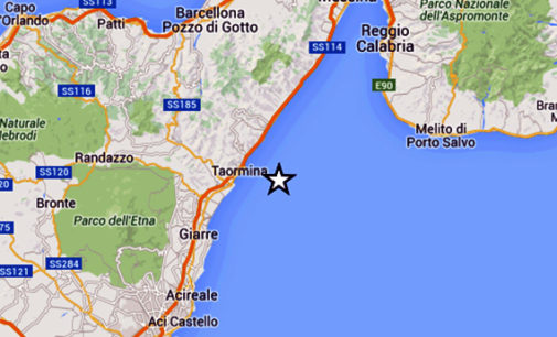 GIARDINI NAXOS – Lieve scossa di terremoto di magnitudo ML 3.3 con epicentro in mare a 10 km da Giardini Naxos