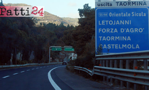 A18 – Autostrada Messina-Catania. Avviati altri lavori tra Tremestiere e svincolo di Taormina, imminente riapertura galleria Sant’Alessio