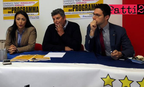 PATTI – Il ”Movimento 5 Stelle” ha presentato la candidatura a sindaco di Domenico ”Nino” Miragliotta