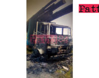 SAN PIERO PATTI – Rogo nella notte. In fiamme un camion in via Catania