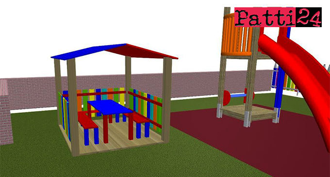 PATTI – Al “Parco dei Colori”:  una casetta con panche e tavolino, dove i bambini possano, disegnare, fare merenda e quant’altro