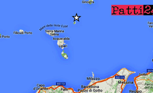 ISOLE EOLIE – Lieve sisma di magnitudo ML 2.6 avvertito stamani alle 03:42:27