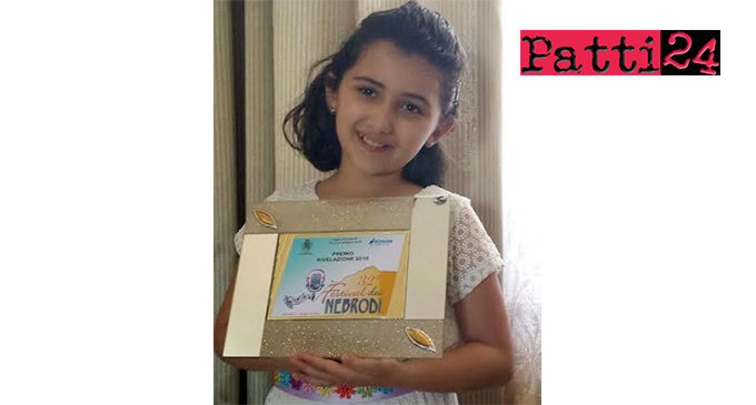 TORRENOVA – Ludovica Arrigo, 9 anni, vince il premio rivelazione, categoria bambini, al 32° Festival dei Nebrodi
