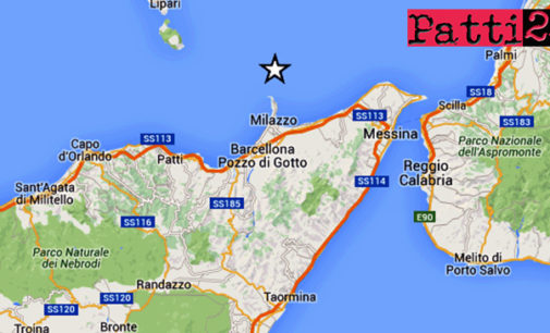 MILAZZO – Lieve sisma di magnitudo ML 2.3 a 8 km da Milazzo