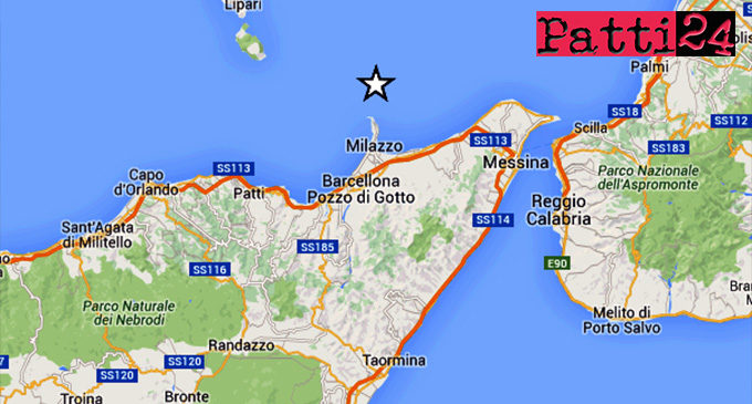 MILAZZO – Lieve sisma di magnitudo ML 2.3 a 8 km da Milazzo