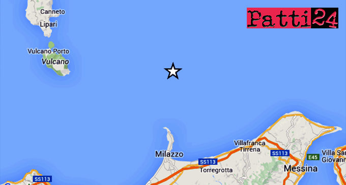 MILAZZO – Lieve sisma di magnitudo ML 2.4 con epicentro in mare a 16 km da Milazzo