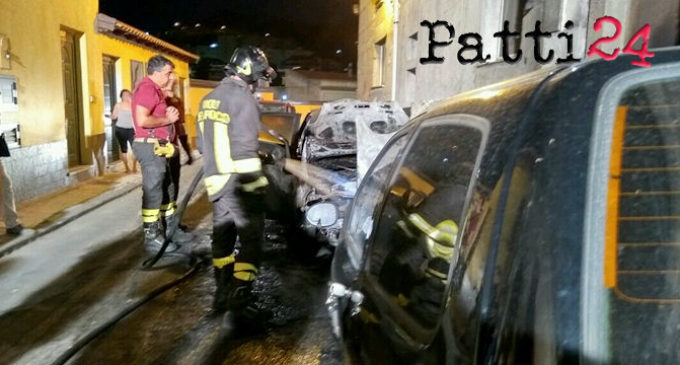 PATTI – Ancora autoveicoli in fiamme nel quartiere San Michele.