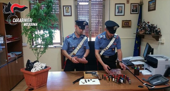 SANT’AGATA DI MILITELLO – 27enne arrestato per detenzione di arma clandestina, ricettazione e droga