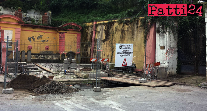 PATTI – Ripresi i lavori in via Randazzo per l’allaccio della condotta idrica. 2 milioni di litri di acqua