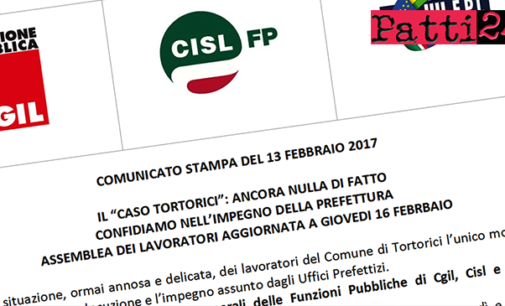 TORTORICI – 120 dipendenti del Comune senza stipendio da dieci mesi. Sindacati: ”Confidiamo nell’impegno della Prefettura”