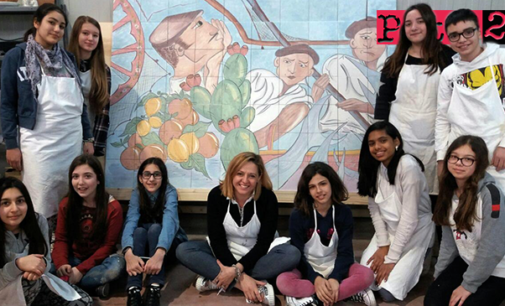 PATTI – In via Di Vittorio un murales dedicato alla sicilianità realizzato da alunni della ”Bellini”