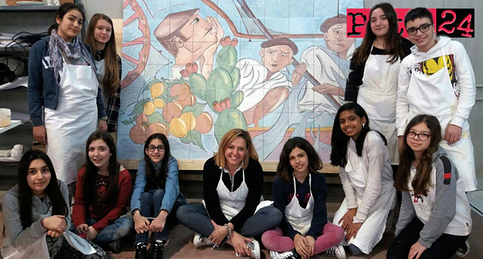 PATTI – In via Di Vittorio un murales dedicato alla sicilianità realizzato da alunni della ”Bellini”