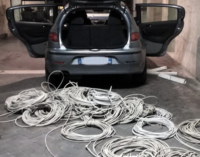 MESSINA – Furti di rame sulla linea ferrata. Arrestati dalla Polizia tre messinesi e sequestrati 2 mila kg di cavi in rame