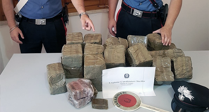 ISOLE EOLIE – Rinvenuti 30 kg di hashish in un pacco galleggiante a Vulcano.