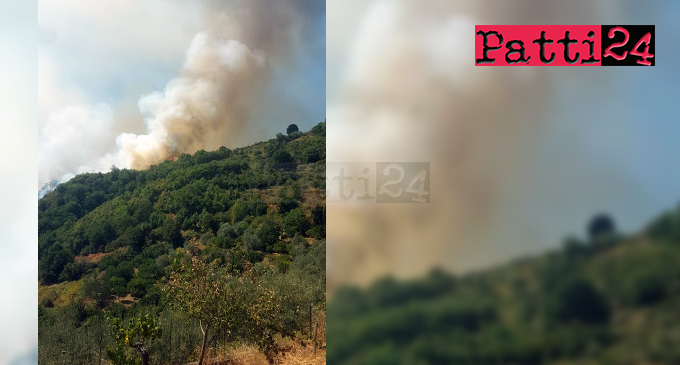 LIBRIZZI – Incendio in località Pietrasanta. Per domare le alte fiamme si rende necessario l’intervento aereo