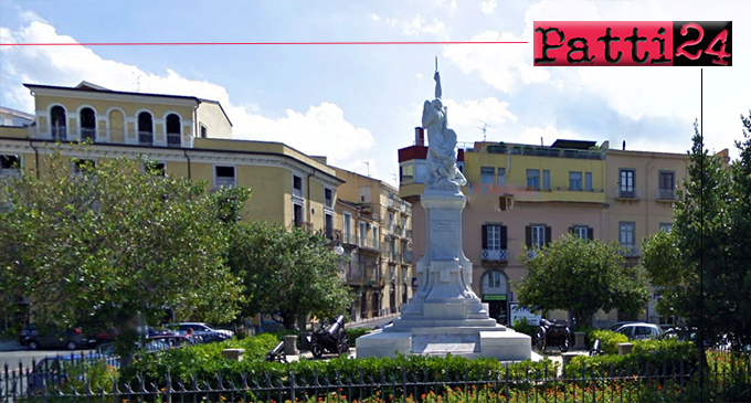 PATTI – Intervento pulizia in Piazza Marconi area circostante monumento ai caduti.