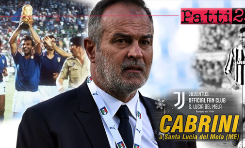 SANTA LUCIA DEL MELA – Antonio Cabrini, sabato 16,  sarà ospite dell’Official Fan Club “Scirea”.