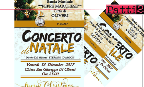 OLIVERI – Venerdì 15 la banda musicale “Peppe Marchese” esporrà un concerto in occasione delle festività natalizie