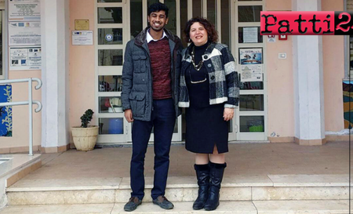 PATTI – Tristan Balakrishna, studente di Oxford assegnato in qualità di lettore di lingua inglese alla ”Pirandello”: ”L’accoglienza e il calore umano mi fanno sentire a casa”.