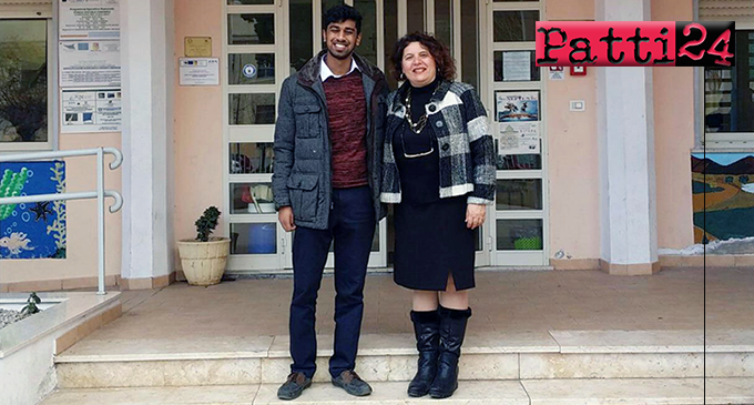 PATTI – Tristan Balakrishna, studente di Oxford assegnato in qualità di lettore di lingua inglese alla ”Pirandello”: ”L’accoglienza e il calore umano mi fanno sentire a casa”.