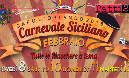 CAPO D’ORLANDO – Quest’anno sarà un “Carnevale Siciliano” con maschere a tema.