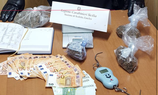 SCALETTA ZANCLEA – 150 grammi di marijuana, occultata nella cappa di aspirazione dei fumi della cucina. Un arresto per detenzione di stupefacenti a fini di spaccio