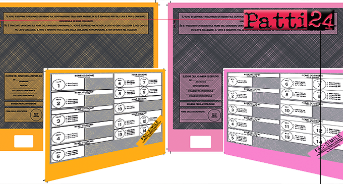 ELEZIONI 2018 – Fac-simile delle schede elettorali. Quest’anno, per la prima volta all’interno della scheda è inserito un tagliando antifrode