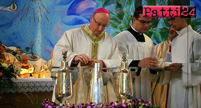 PATTI – Il vescovo mons. Giombanco ha celebrato per la prima volta la Messa Crismale