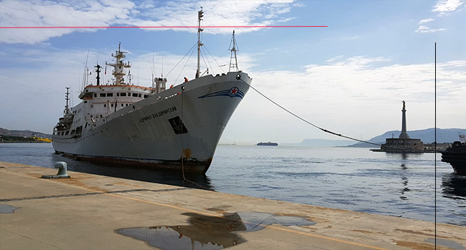 MESSINA – Giunta stamane nel porto la nave di ricerca oceanografica della Marina russa “Admiral Vladimirskiy”