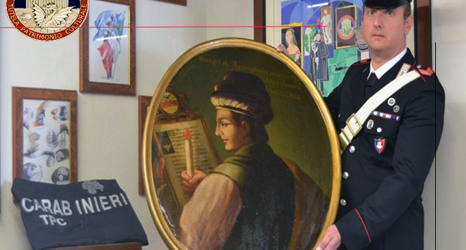 MESSINA – Recuperato un dipinto del ‘700, rubato 30 anni fa da un palazzo storico nel trevigiano. Denunciato 43enne messinese