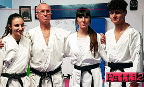 PATTI – Tre atleti della Scuola Karate Patti hanno ottenuto la promozione al grado di cintura nera 1° dan