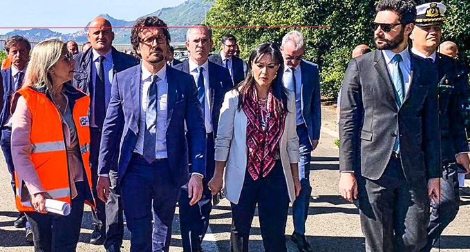 MESSINA – Il Ministro alle Infrastrutture Danilo Toninelli in visita a Messina.