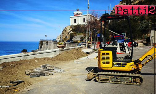 CAPO D’ORLANDO – Primo intervento sul lungomare Doria